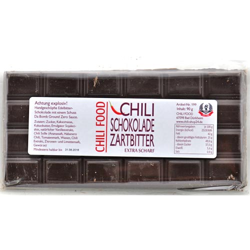 Chili Schokolade Zartbitter extra scharf online bestellen - chili-shop24.de