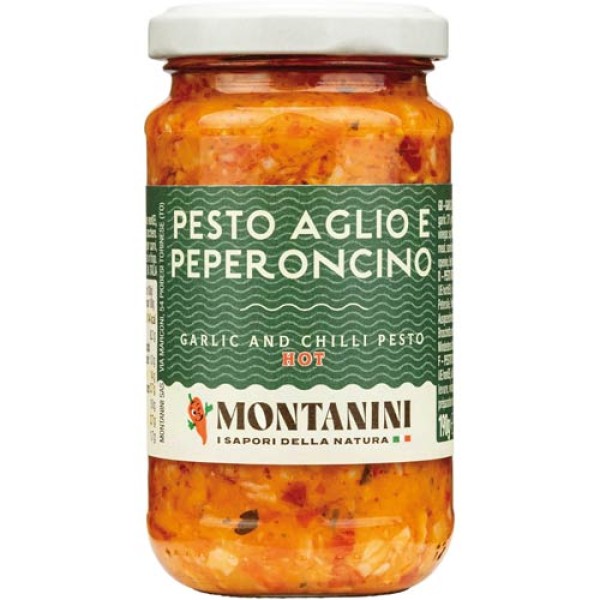MONTANINI - Pesto - Knoblauch &amp; scharfe Paprika 190g