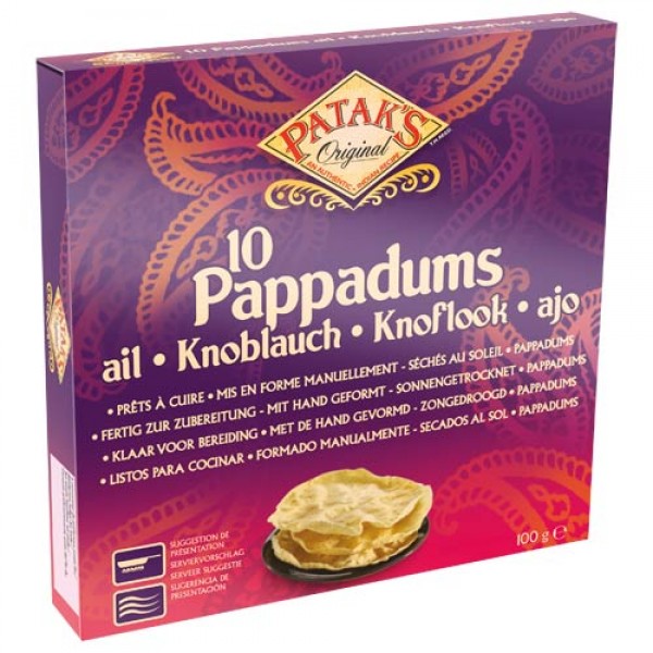 Pappadam Knoblauch