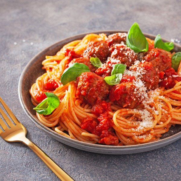 Spaghetti und Fleischbällchen