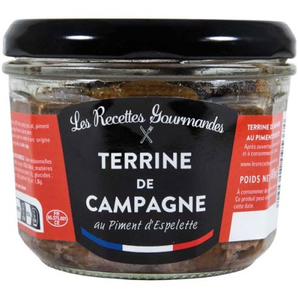 RECETTES GOURMANDES - Bauerterrine mit Espelette Pfeffer 180g