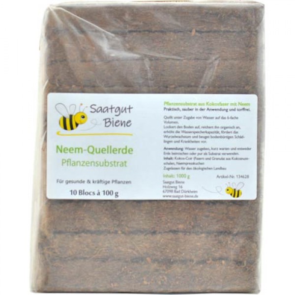 Neem Quell-Erde Blocs 10x100g