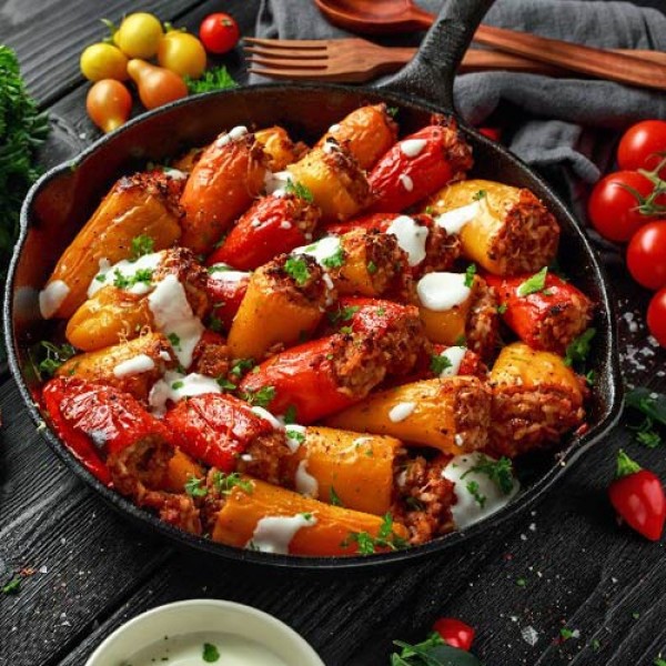 Rezept für Gefüllte Mini-Paprika- chili-shop24.de