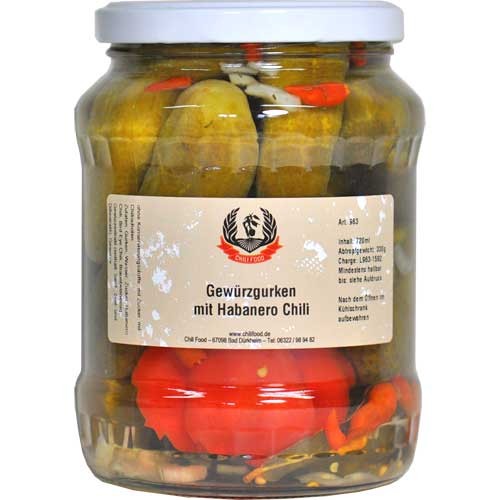 Gewürzgurken mit Habanero Red