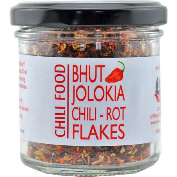 Bhut Jolokia Chili geschrotet